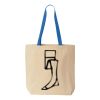 Natural Tote with Contrast-Color Handles Thumbnail
