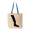 Natural Tote with Contrast-Color Handles Thumbnail