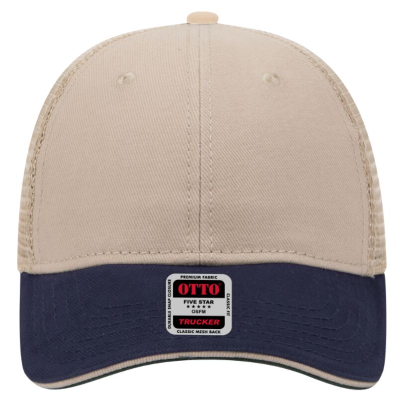 OTTO CAP 6 Panel Low Profile Mesh Back Trucker Hat Thumbnail