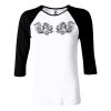 Ladies' Baby Rib 3/4-Sleeve Contrast Raglan T-Shirt Thumbnail