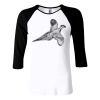 Ladies' Baby Rib 3/4-Sleeve Contrast Raglan T-Shirt Thumbnail