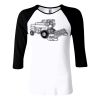 Ladies' Baby Rib 3/4-Sleeve Contrast Raglan T-Shirt Thumbnail