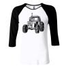 Ladies' Baby Rib 3/4-Sleeve Contrast Raglan T-Shirt Thumbnail