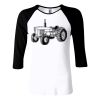 Ladies' Baby Rib 3/4-Sleeve Contrast Raglan T-Shirt Thumbnail