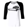 Ladies' Baby Rib 3/4-Sleeve Contrast Raglan T-Shirt Thumbnail