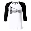 Ladies' Baby Rib 3/4-Sleeve Contrast Raglan T-Shirt Thumbnail