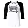 Ladies' Baby Rib 3/4-Sleeve Contrast Raglan T-Shirt Thumbnail