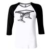 Ladies' Baby Rib 3/4-Sleeve Contrast Raglan T-Shirt Thumbnail