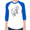 50/50 Raglan Three-Quarter Sleeve Tee Thumbnail