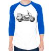 50/50 Raglan Three-Quarter Sleeve Tee Thumbnail